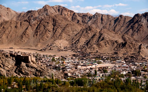 Preview: Aerial view of Leh city, Ladakh, India