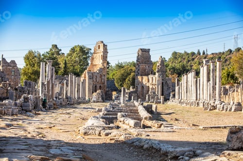 Preview: Nymphaeum of Perge. Ruins of ancient Pamphylian city located in Antalya Province, Turkey.