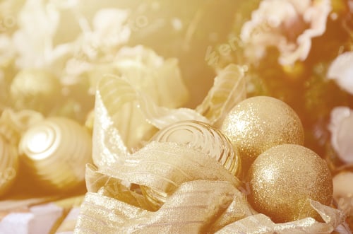 Preview: Photo of luxury gift boxes under Christmas tree