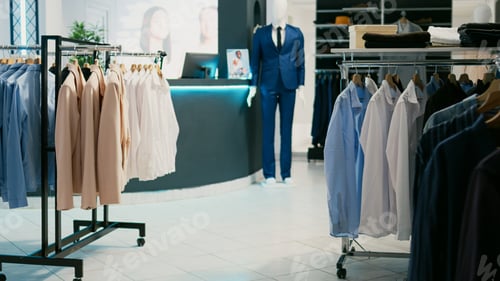 Preview: Trendy clothing store in empty shopping center