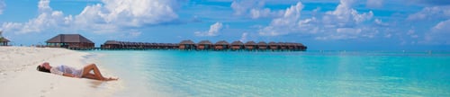 Preview: Young woman enjoy tropical beach vacation
