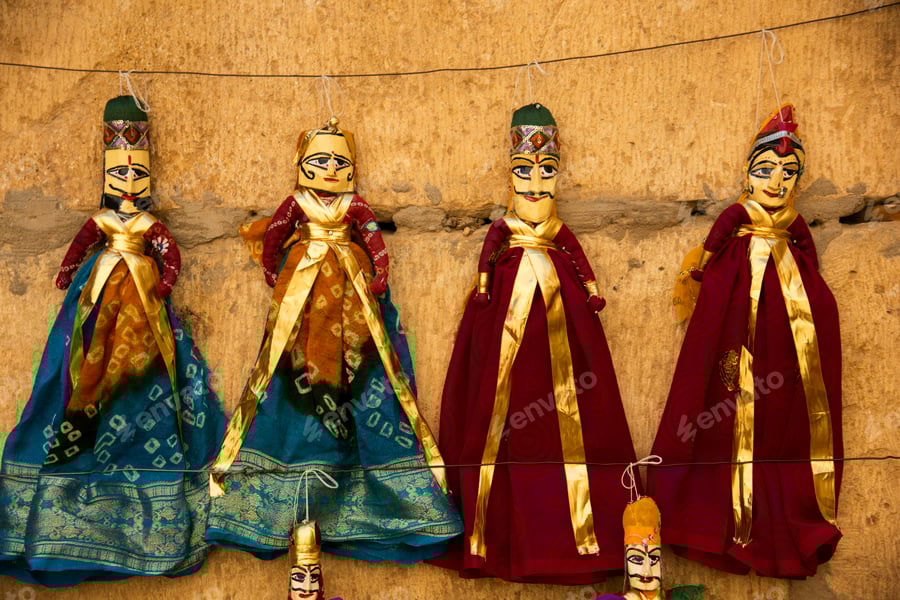 Cover for Marionette puppet india rajasthan jaisalmer