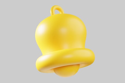 Preview: Bright yellow cartoon bell