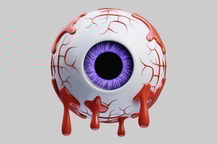 Preview: Eye with hemorrhage in cracked sphere