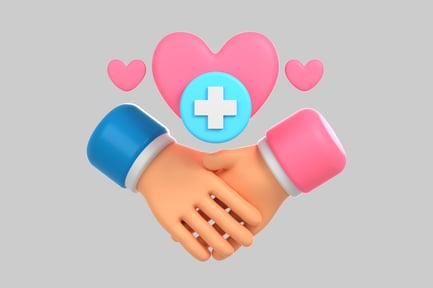 Aperçu: Deux mains tremblantes, avec des cœurs au-dessus.