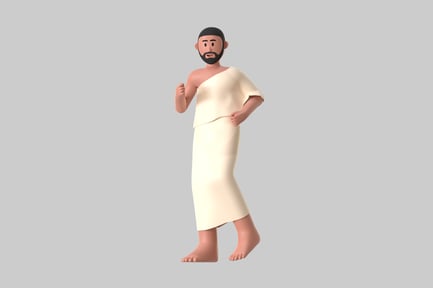 Preview: Pilgrim man cartoon character