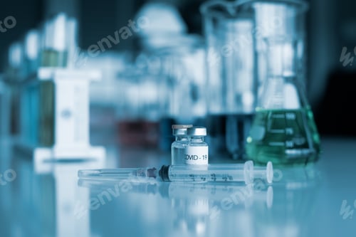 Preview: Doctor used syringe injection vaccine to people protective against virus healthcare concept. Doctor
