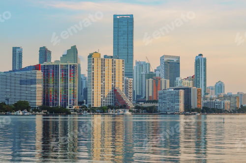 Preview: Skyline of downtown Miami looking from across the bay