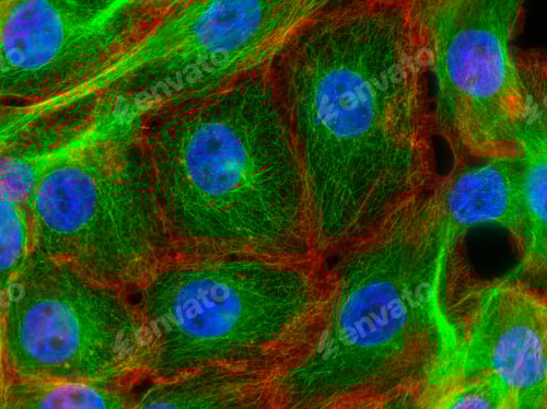 Preview: Fluorescence microscopy of stress fibers in breast cancer cells
