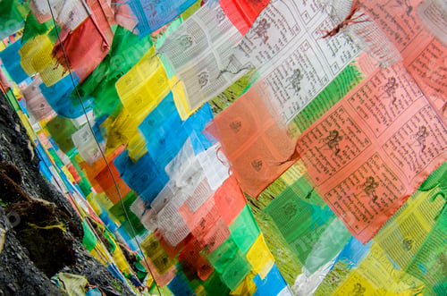 Preview: Colorful prayer flags on the way to Everest Base Camp, Nepal