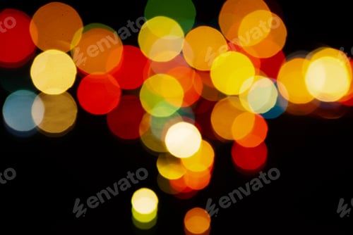 Preview: colored blurred bokeh christmas garlands