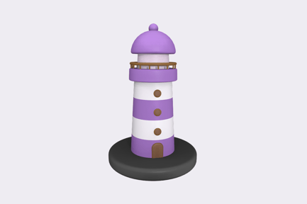 Lighthouse Soft 3D Illustration