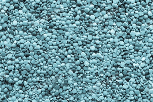 Preview: Background And Texture Of Dried Shredded Peas Of Monochrome Tone Of Blue Color