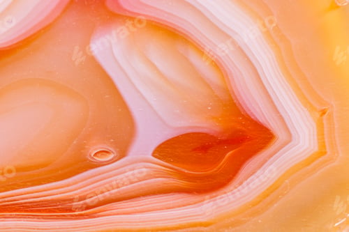 Preview: Macro mineral orange agate in crystals on white background