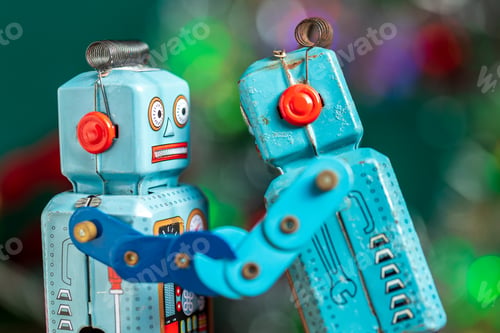 Preview: Vintage retro robot tin toy
