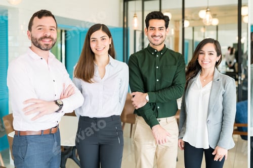 Preview: Portrait Of Business People Together At Workplace