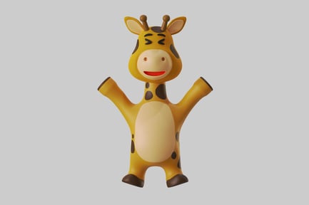 Preview: Cartoon giraffe mascot