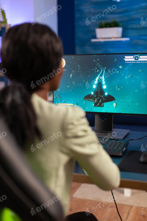 Preview: Professional african esports gamer player during online championship