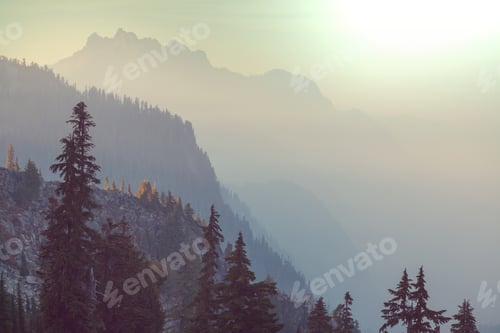 Preview: Mountains silhouette