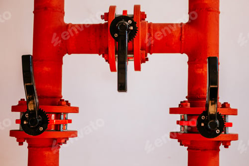 Preview: Metal pipe with connector hand grip lock valve gate for water
