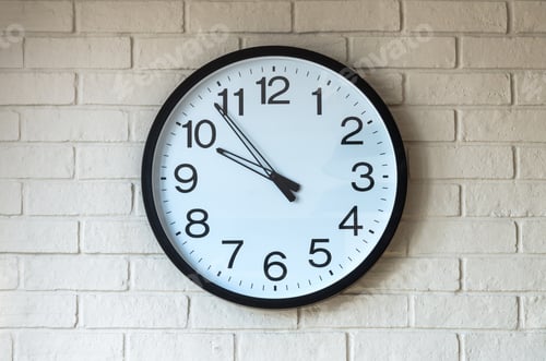 Preview: Clock on brick wall