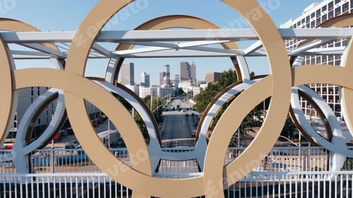 Preview: Downtown Atlanta through the Olympic Rings in Georgia