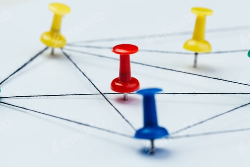 Preview: pins connected creating a network