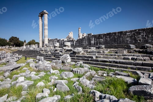 Preview: View of Temple of Apollo in antique city of Didyma, Aydin,Turkey