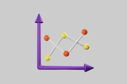 Preview: Zigzag arrow constructed of linear elements and spheres