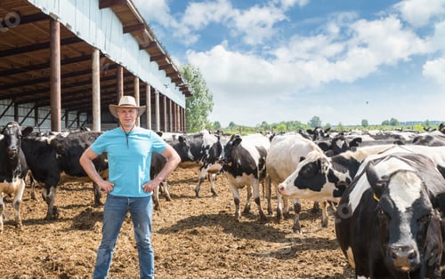Preview: Farmer Is Working On Farm With Dairy Cows
