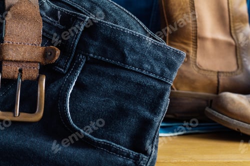 Preview: Black jeans on table