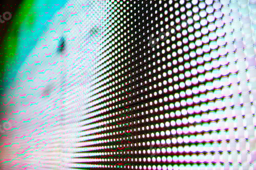 Preview: Large led projection screens. Colorful abstract background. Light show on the stage.