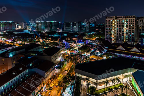 Preview: View of the Geylang Serai Ramadan Bazaar from above.