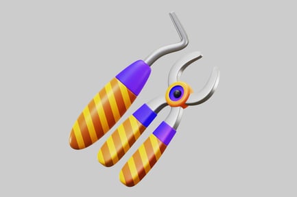 Preview: Cartoon dental tools set