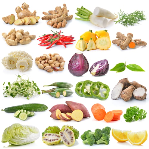 Preview: set of vegetable isolated on white background