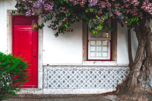 Preview: A painted tiled house facade