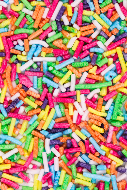 Preview: Colourful prinkles close up.