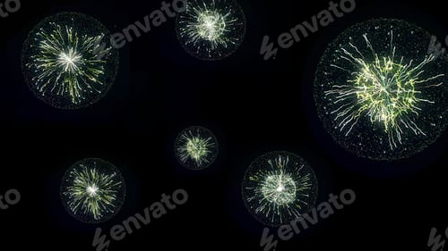 Preview: Plasma energy sphere pulse loop. Animation. Abstract animation of electric balls. Color balls on
