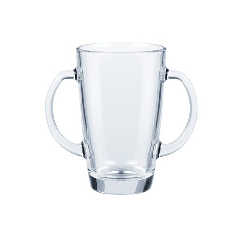 Preview: Glass cup isolated on white