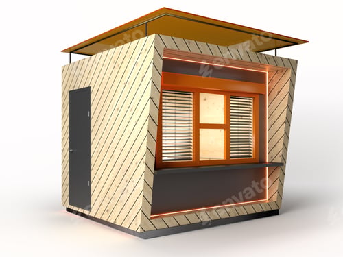 Preview: Modern design store booth 3d rendering