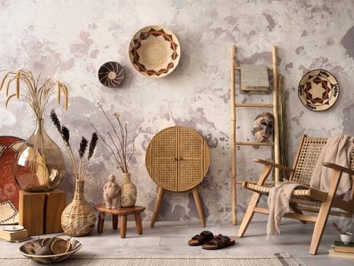 Preview: The stylish ethnic composition at living room interior