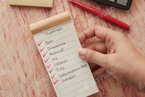 Preview: check mark on a check box on a paper