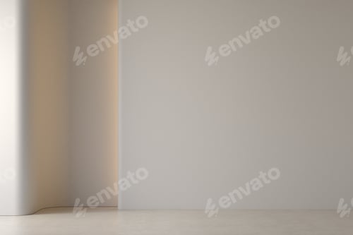 Preview: Modern style conceptual interior empty room 3d illustration