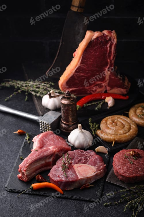 Preview: Assortment of various types of meat