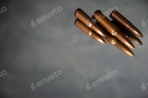 Preview: brown bullets on a gray background gun tank death war shooting