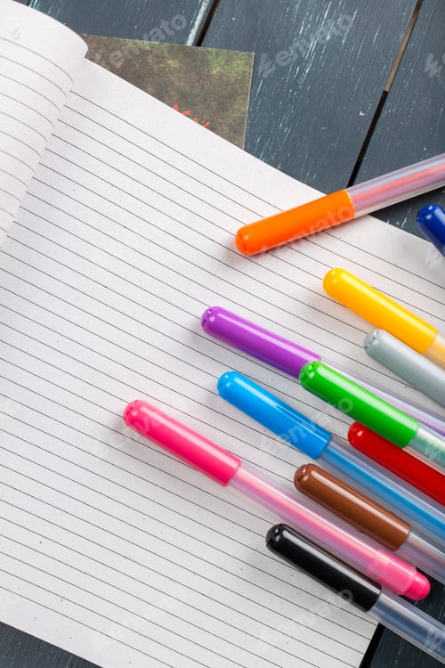 Preview: clean sheets on table with markers