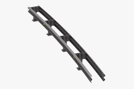 Preview: Curved Double W Beam Guardrail, 50m Section