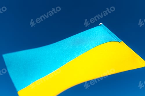 Preview: Large bicolor yellow blue Ukrainian state flag, Independence Constitution Day