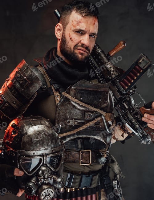 Preview: Portrait of stalker armed with custom shotgun