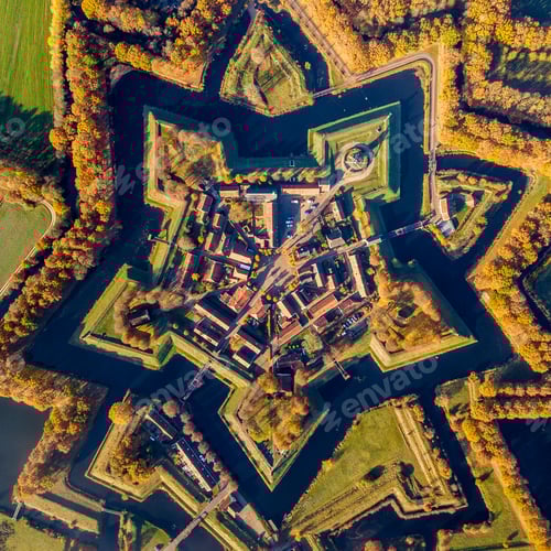 Preview: Aerial view of Fortification village of Bourtange crop